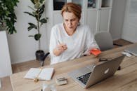 A Woman Working at a Desk