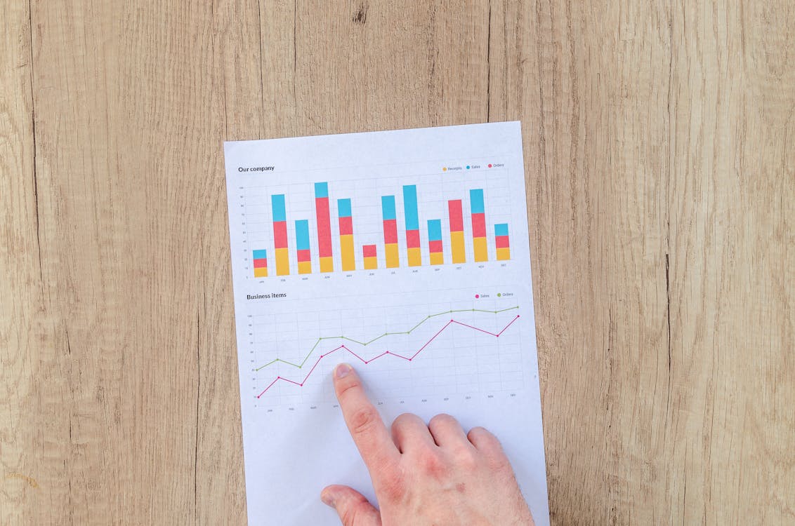 Paper showing a data chart that was the result of hiring a tech writer. 