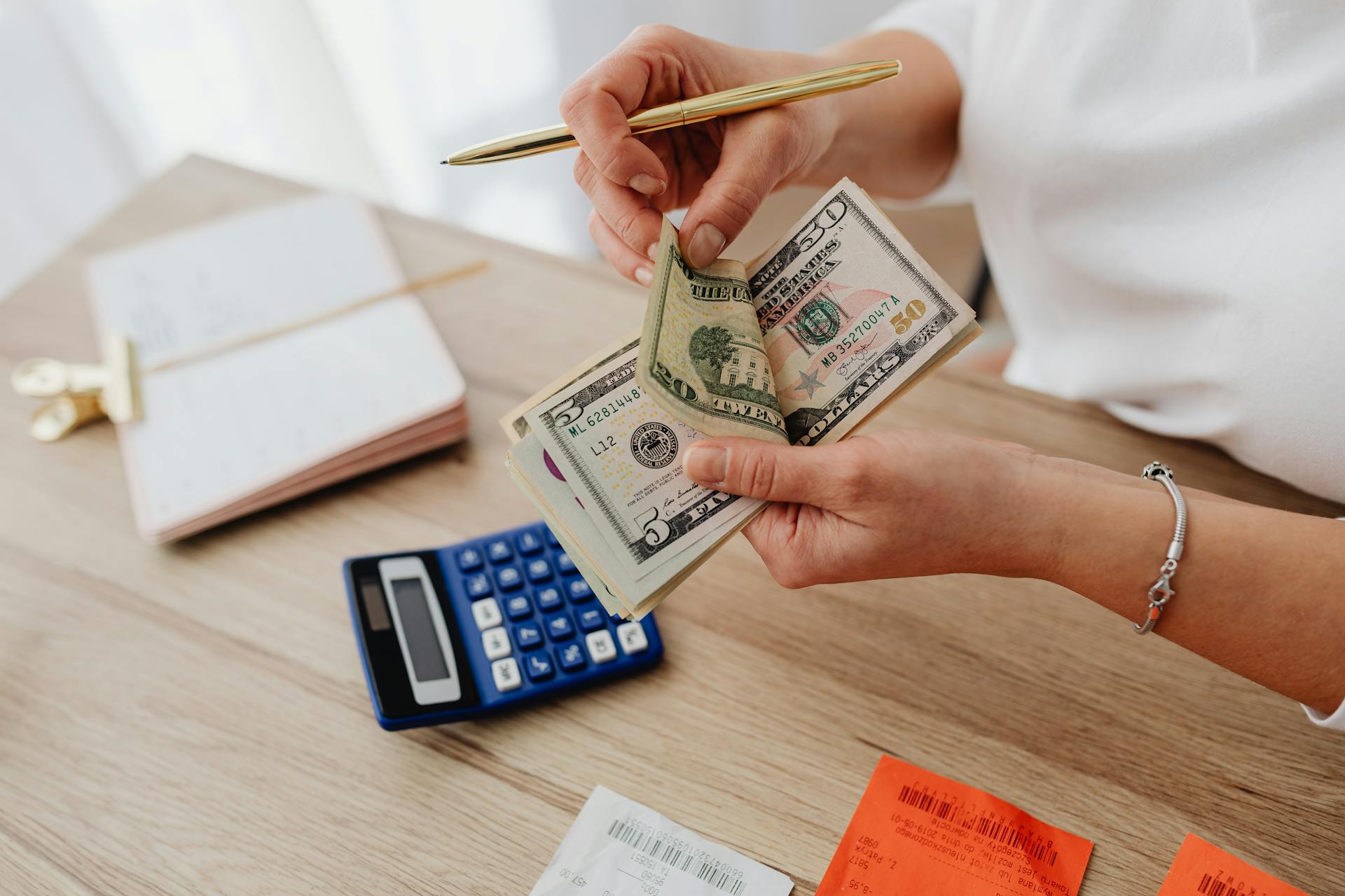 Woman Counting Money 