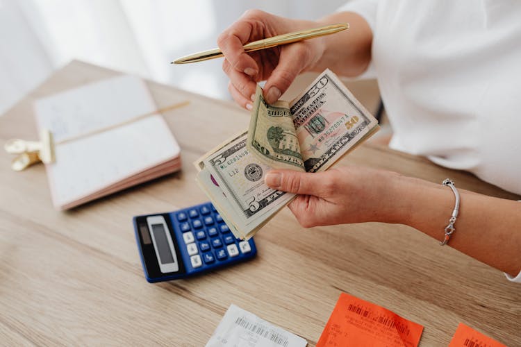 Woman Counting Money 