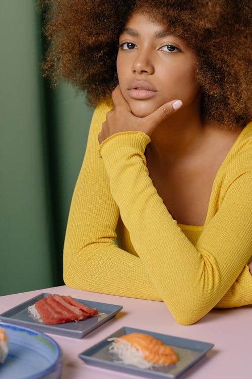 Photo of Woman wearing Yellow Long Sleeves