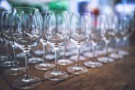 Empty wine glasses