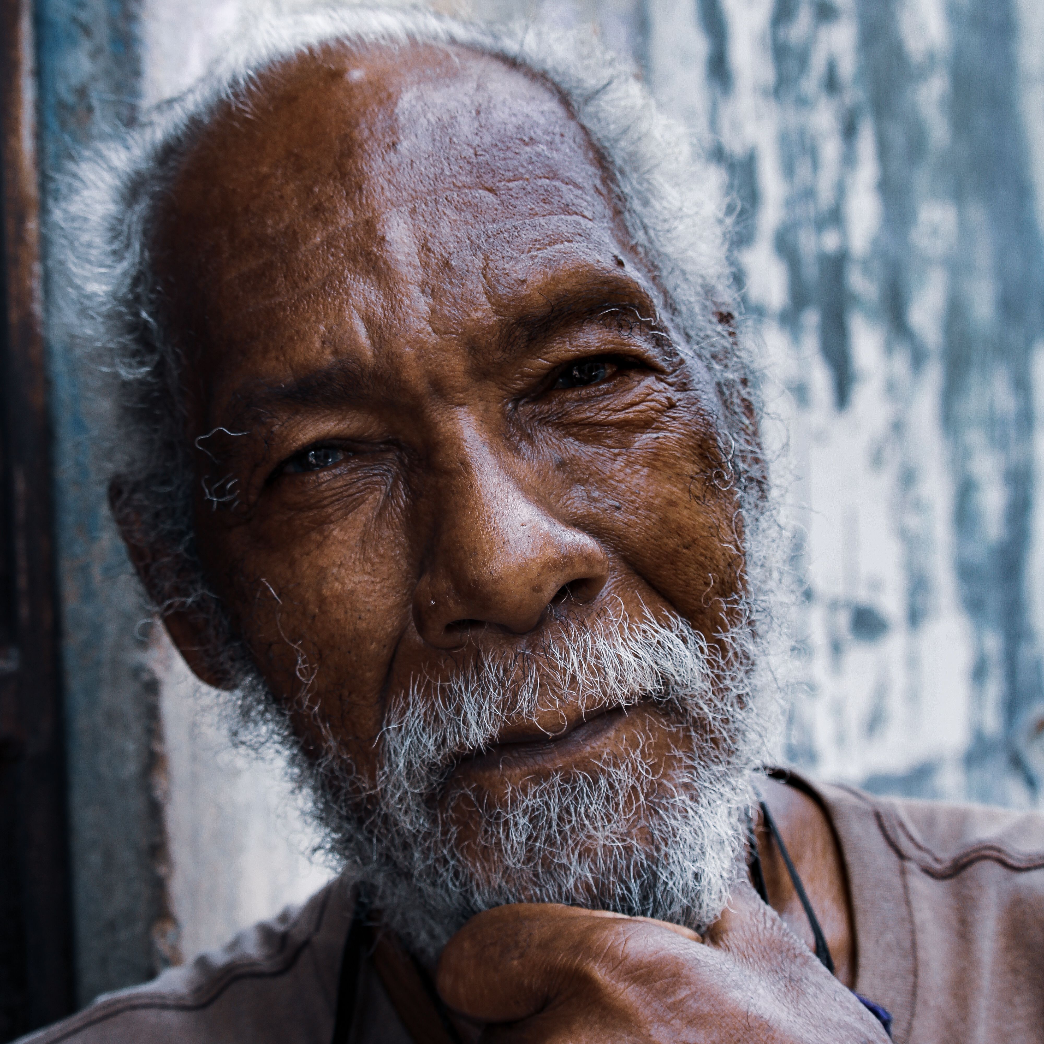 Portrait of a Senior Man With Grey Hair and Beard · Free Stock Photo