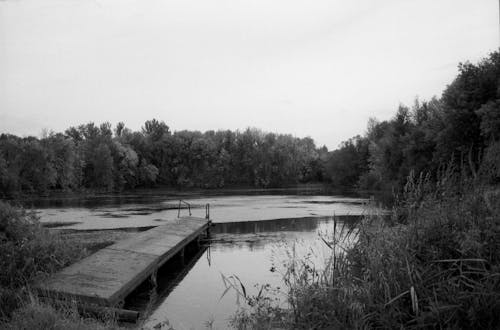 Fotobanka s bezplatnými fotkami na tému čierny a biely, jazero, krajina