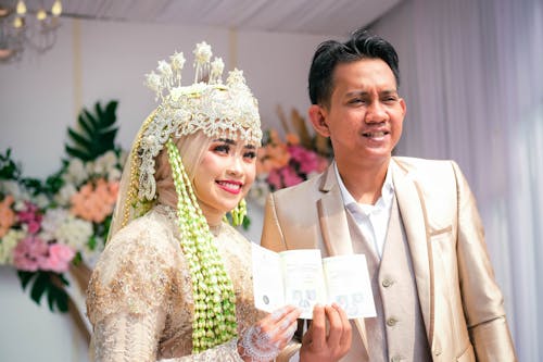 Foto profissional grátis de casal, casal asiático, fotografia de casamento