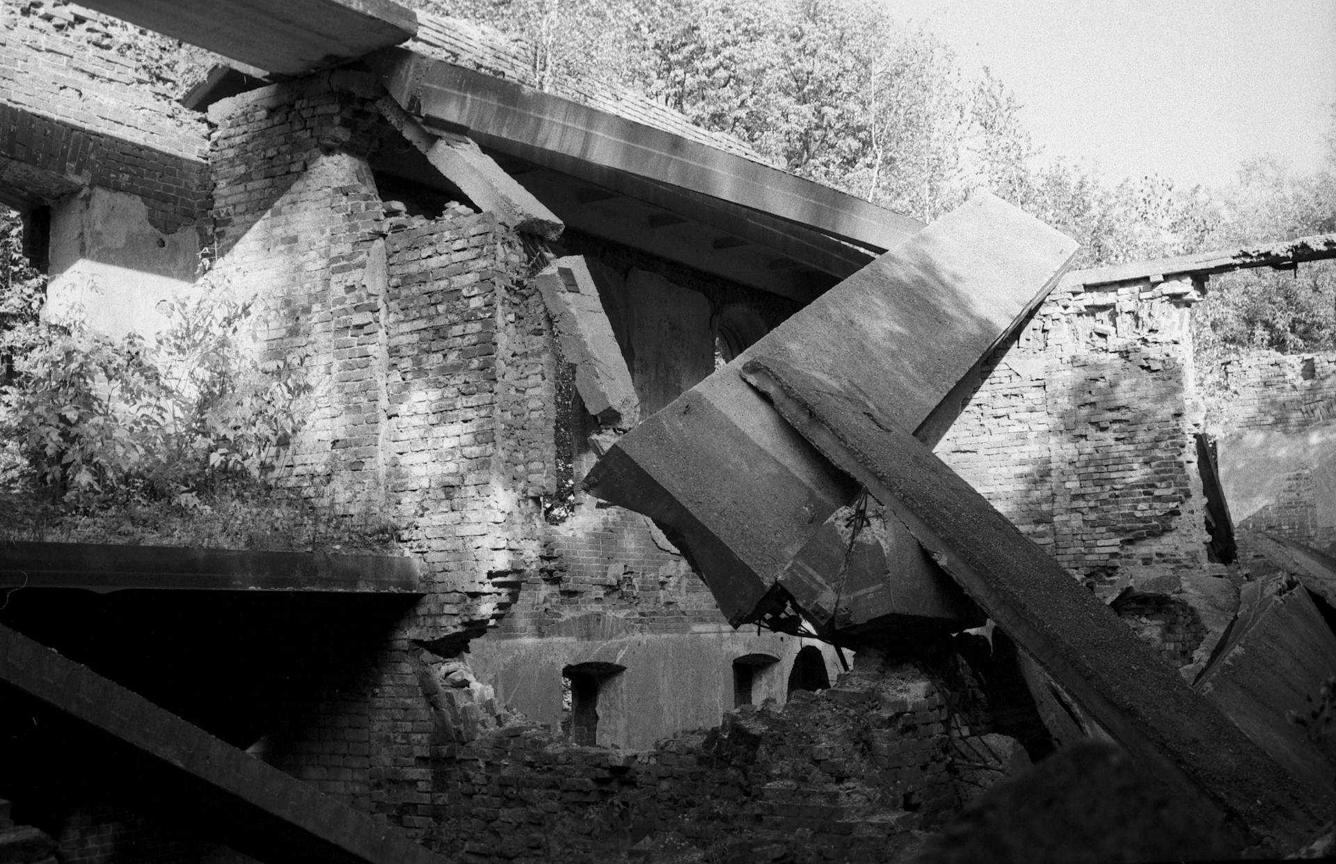 Ruined Building with Collapsed Walls