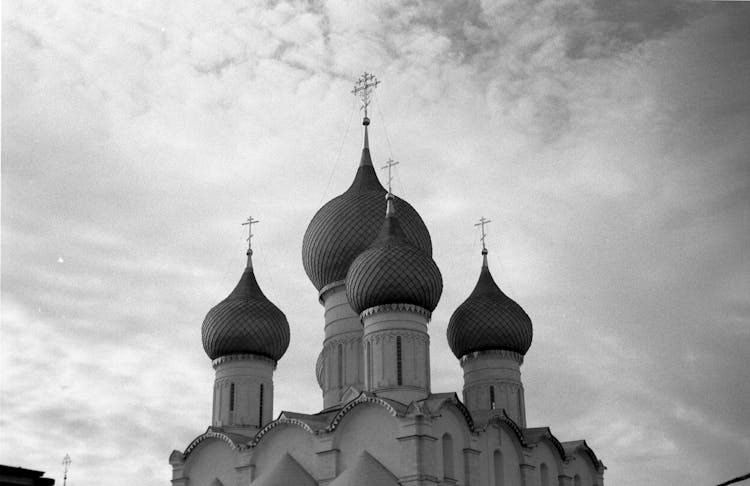 Domes Of The Church Of The Intercession, Rostov-on-Don, Russia 