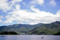 Green Mountains Under the Blue Sky