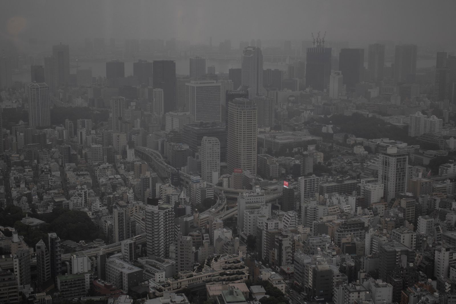 A city skyline seen through low haze from above — Imani Williams on Pexels