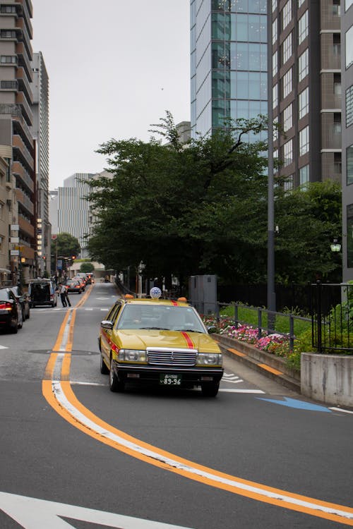 Gratis stockfoto met gebouwen, gele taxi, Japan