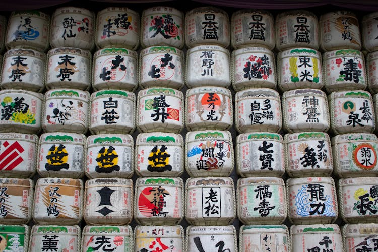 Ancient Japanese Sake Barrels