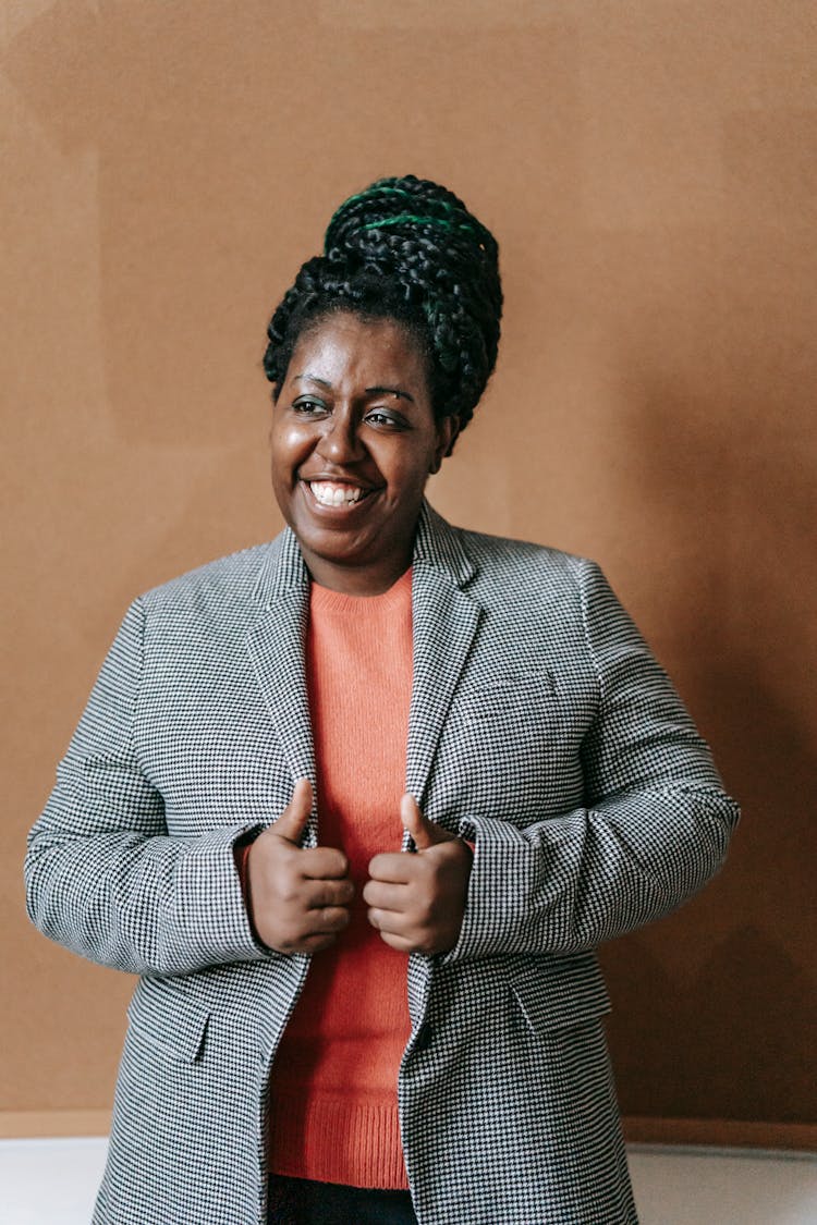 Smiling Black Professor In Elegant Jacket