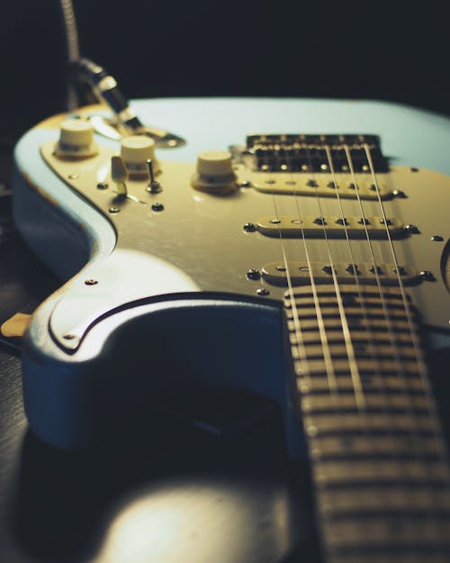 Foto stok gratis amp, biru, gitar