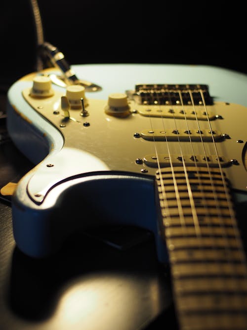 Free stock photo of amp, blue, electric guitar