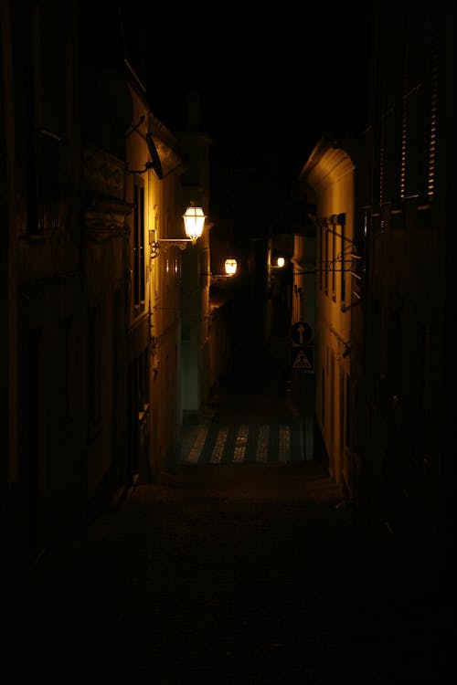 Free stock photo of empty street, night, street Stock Photo