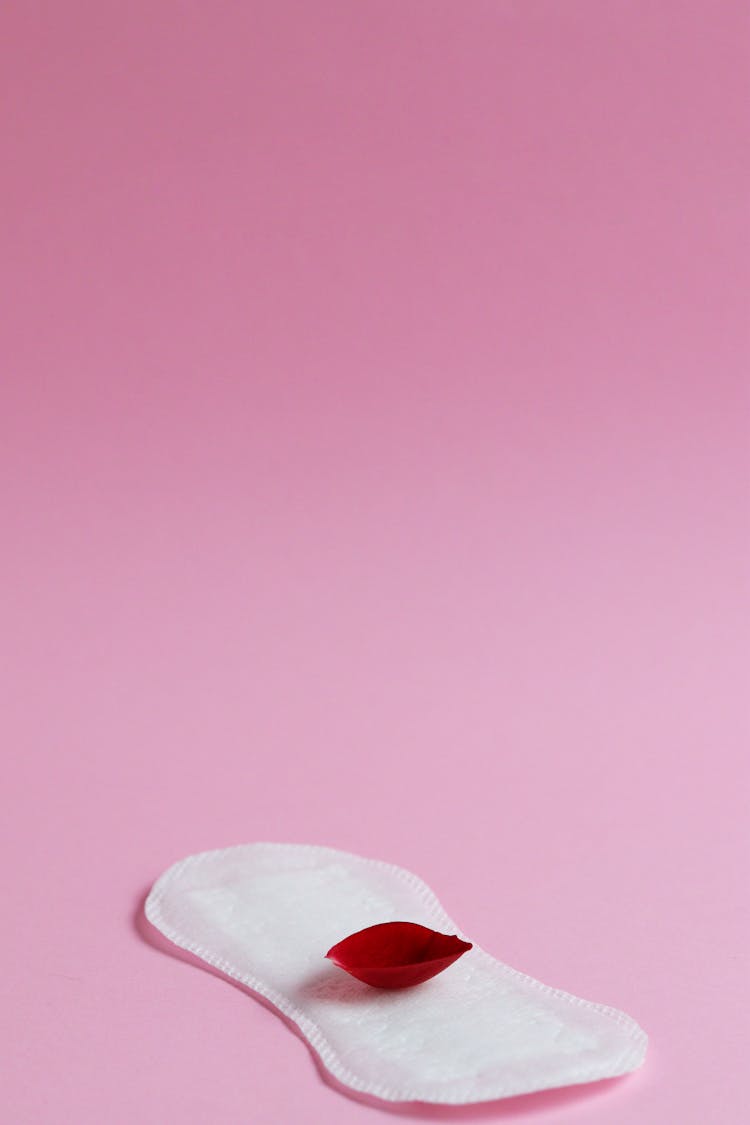 Menstrual Pad On Pink Background