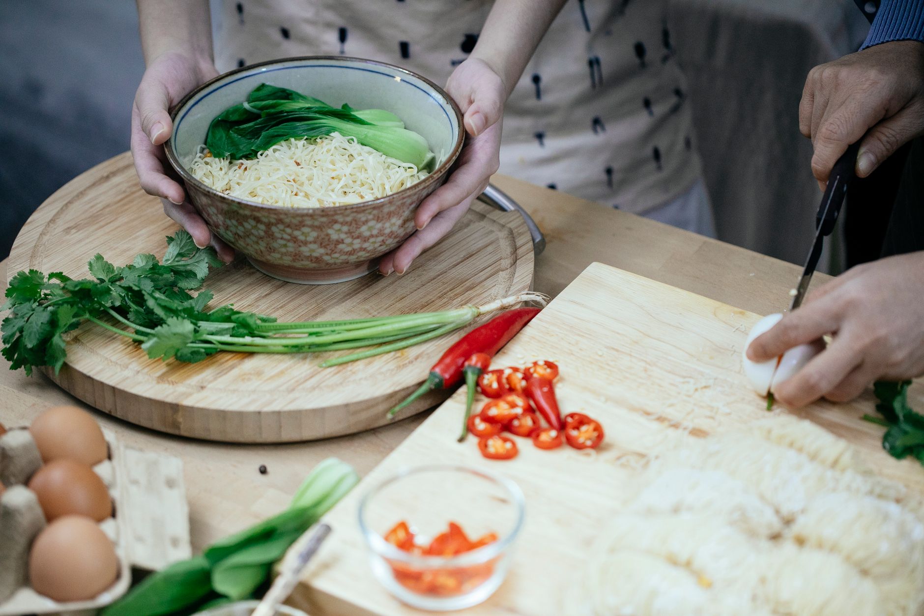 Preparación de sopa Ingredientes frescos para sopa casera