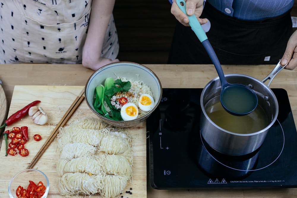 Rainbow Veggie Noodle Soup