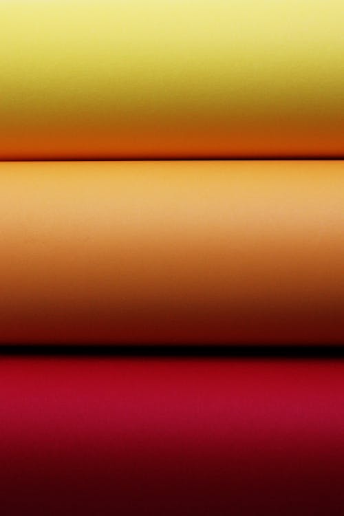 Red Orange and Yellow Cylindrical Surface