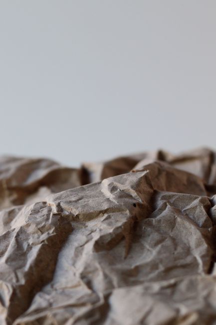 Artistic close-up of crumpled craft paper showcasing texture and detail.