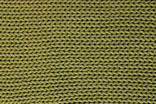 Close-Up Shot of a Green Knitted Textile