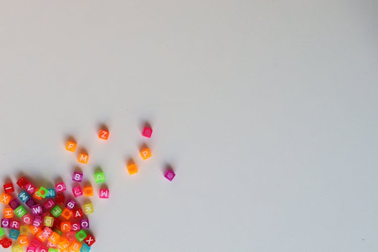 Colorful Beads With Letters