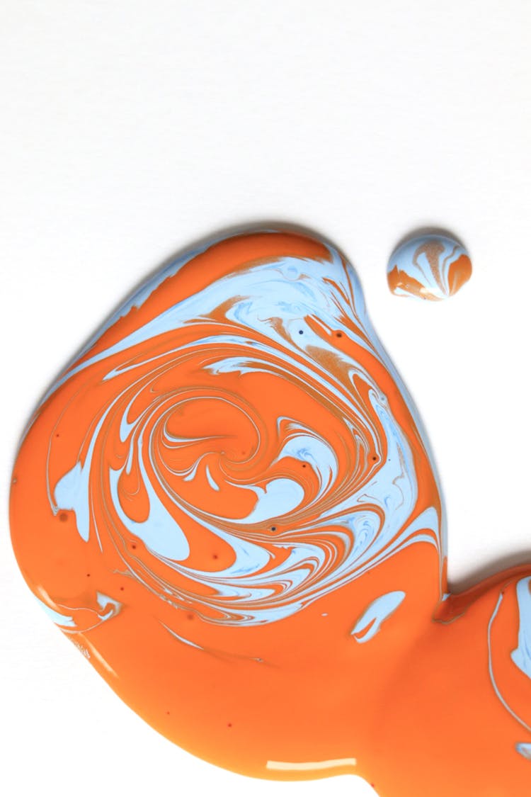 Blue And Orange Paint Mix