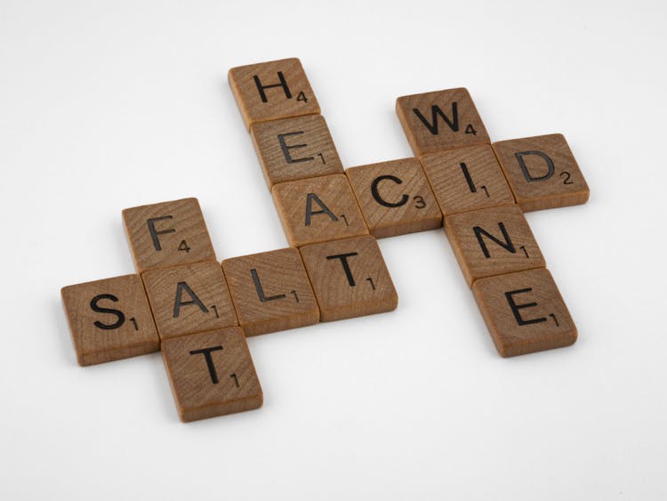 Puzzle Letters Arranged On White Surface