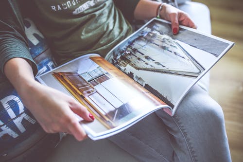 Magazine in the hands