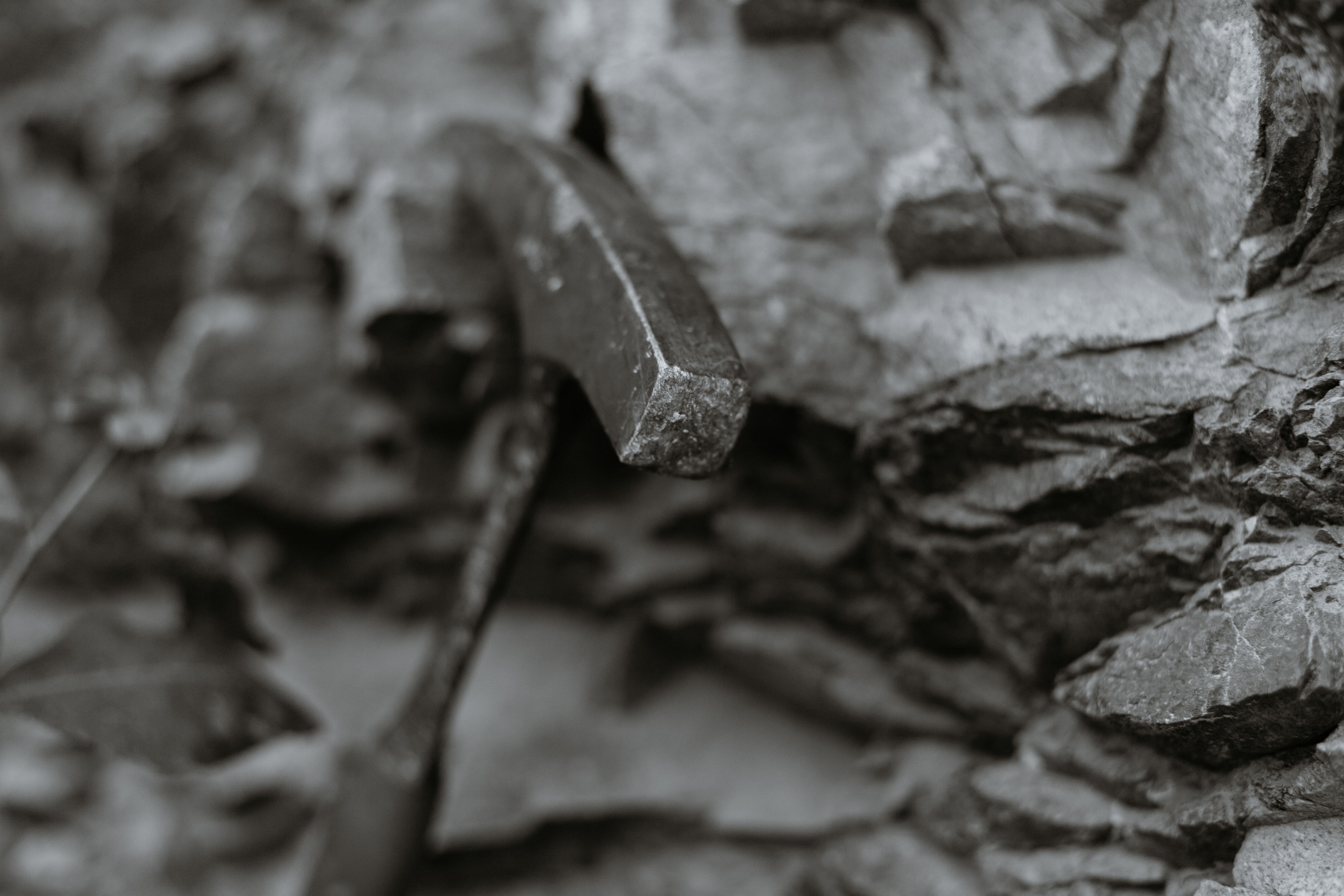 Grayscale Photography of Stone · Free Stock Photo