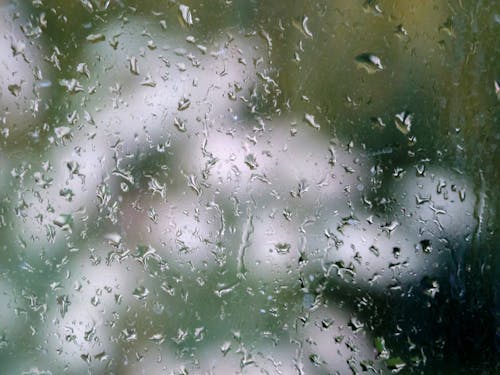 Water Droplets on Glass Window