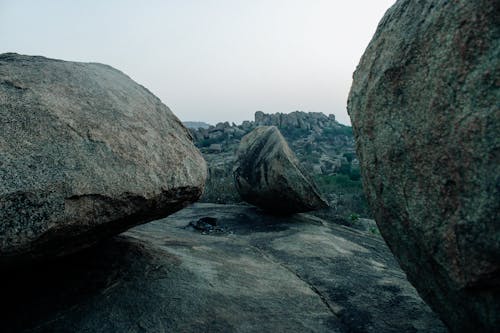 Massive stones in mountainous area