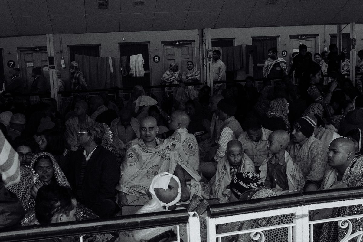 Indian community gathering in a public setting