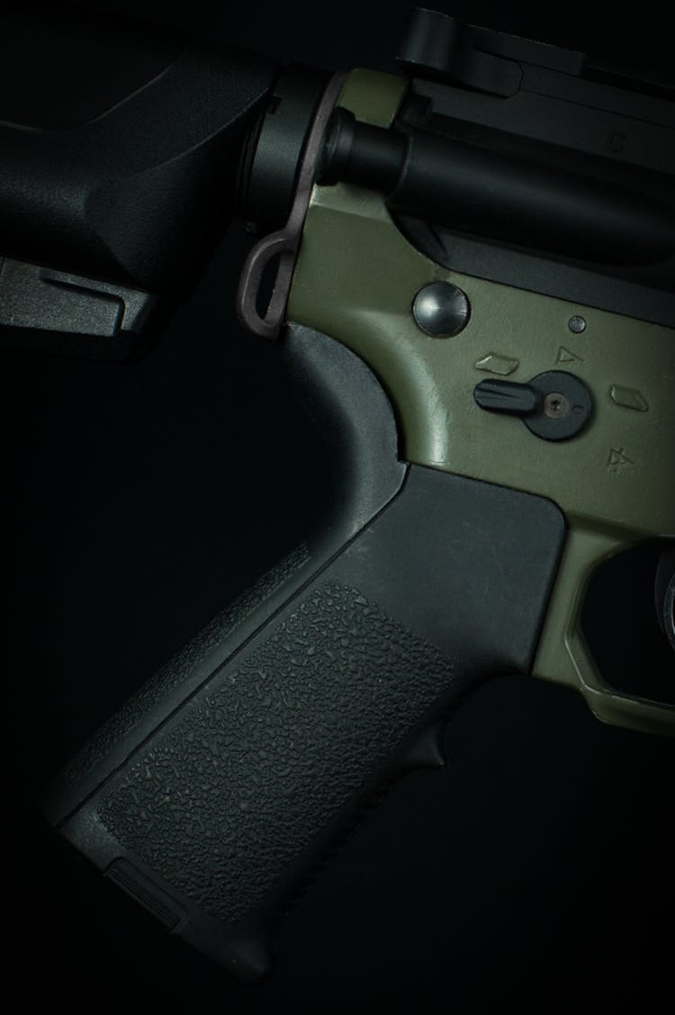 Close-up Of A Firearm Grip