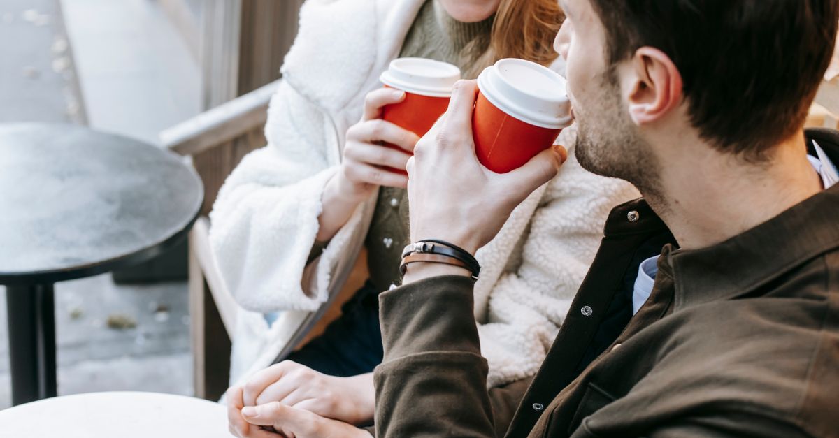 two people talking over coffee honest conversation