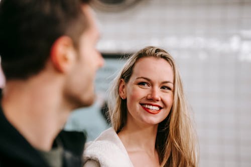 Free Happy woman with anonymous man Stock Photo