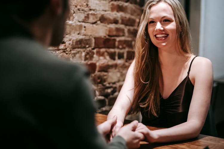 Couple Having Romantic Date In Restaurant