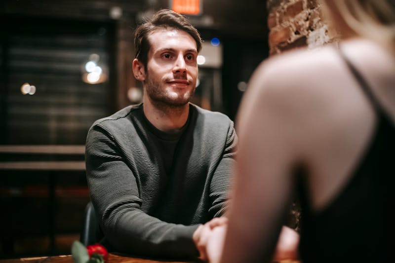 Young couple enjoying time together at a restaurant