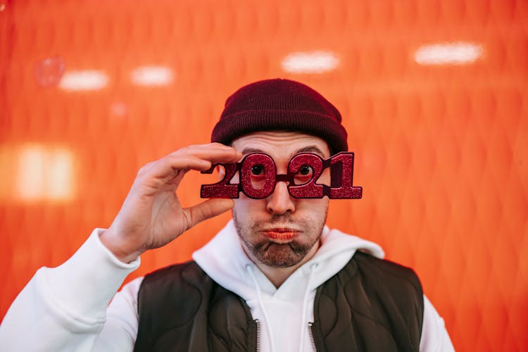 Funny Man In Decorative Glasses