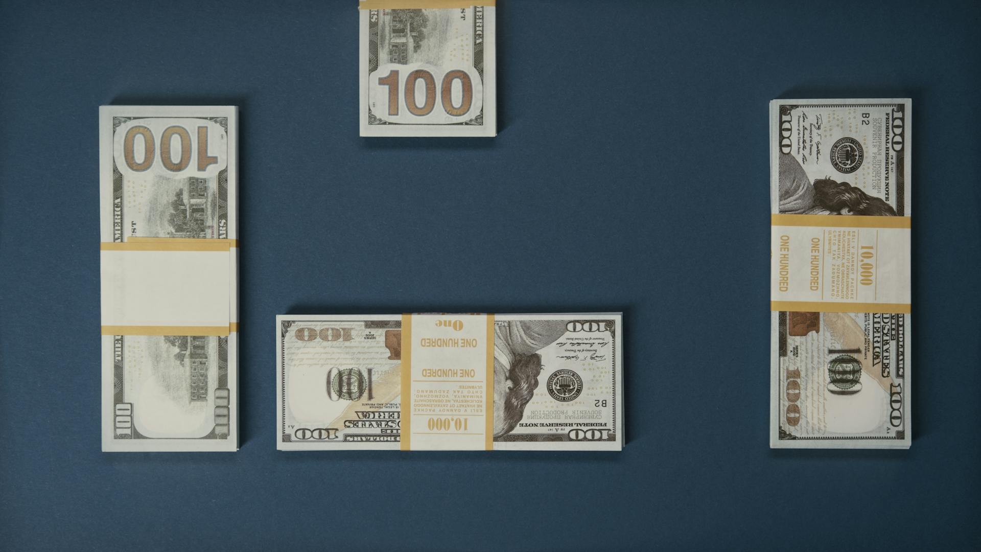 Banknotes On Blue Surface