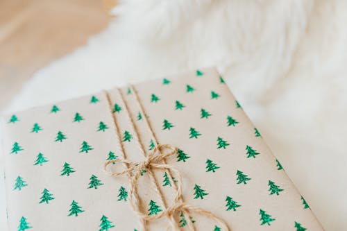 Free Close-up of a Wrapped Gift Stock Photo