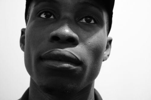 Free Close-up black and white portrait capturing thoughtful expression and detail. Stock Photo