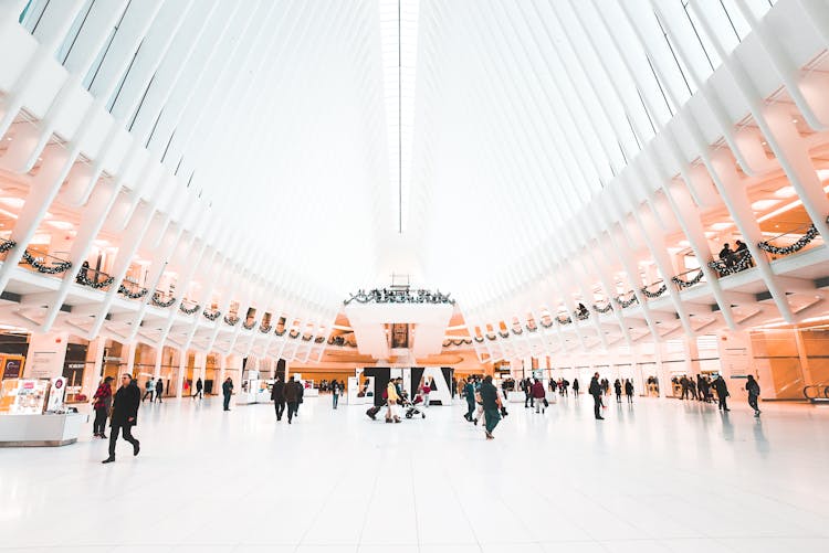 People Walking In World Trade Center