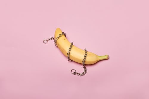 Free Chain Wrapped on a Banana Stock Photo