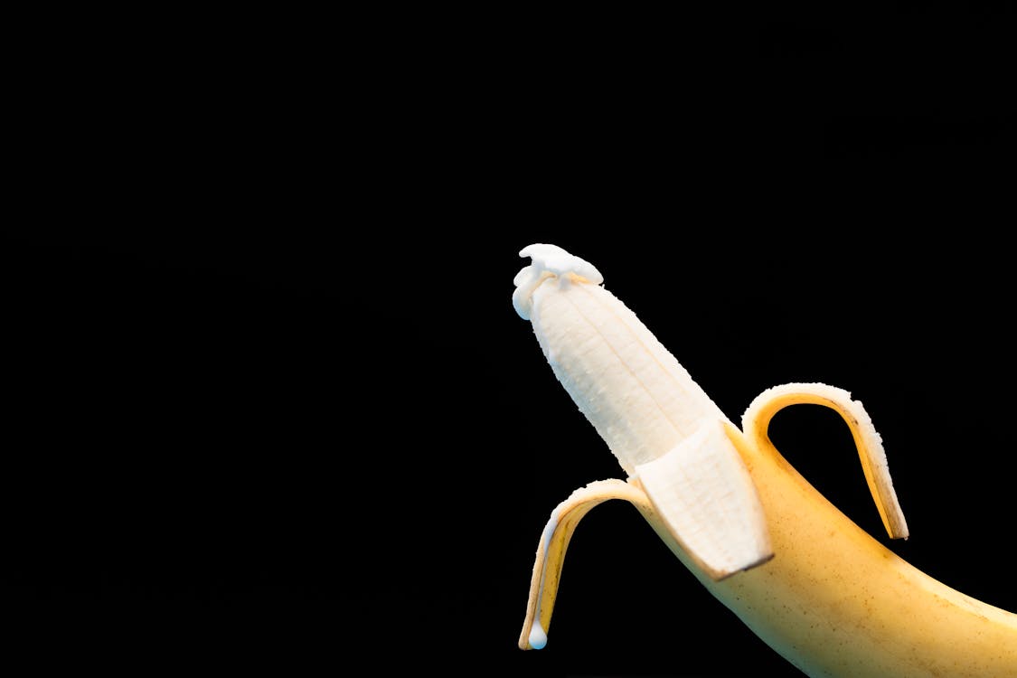 Free Close Up Shot of a Banana Stock Photo