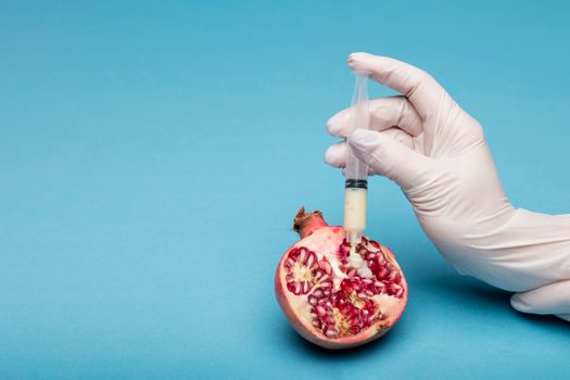 Person Holding Sliced Pomegranate Fruit