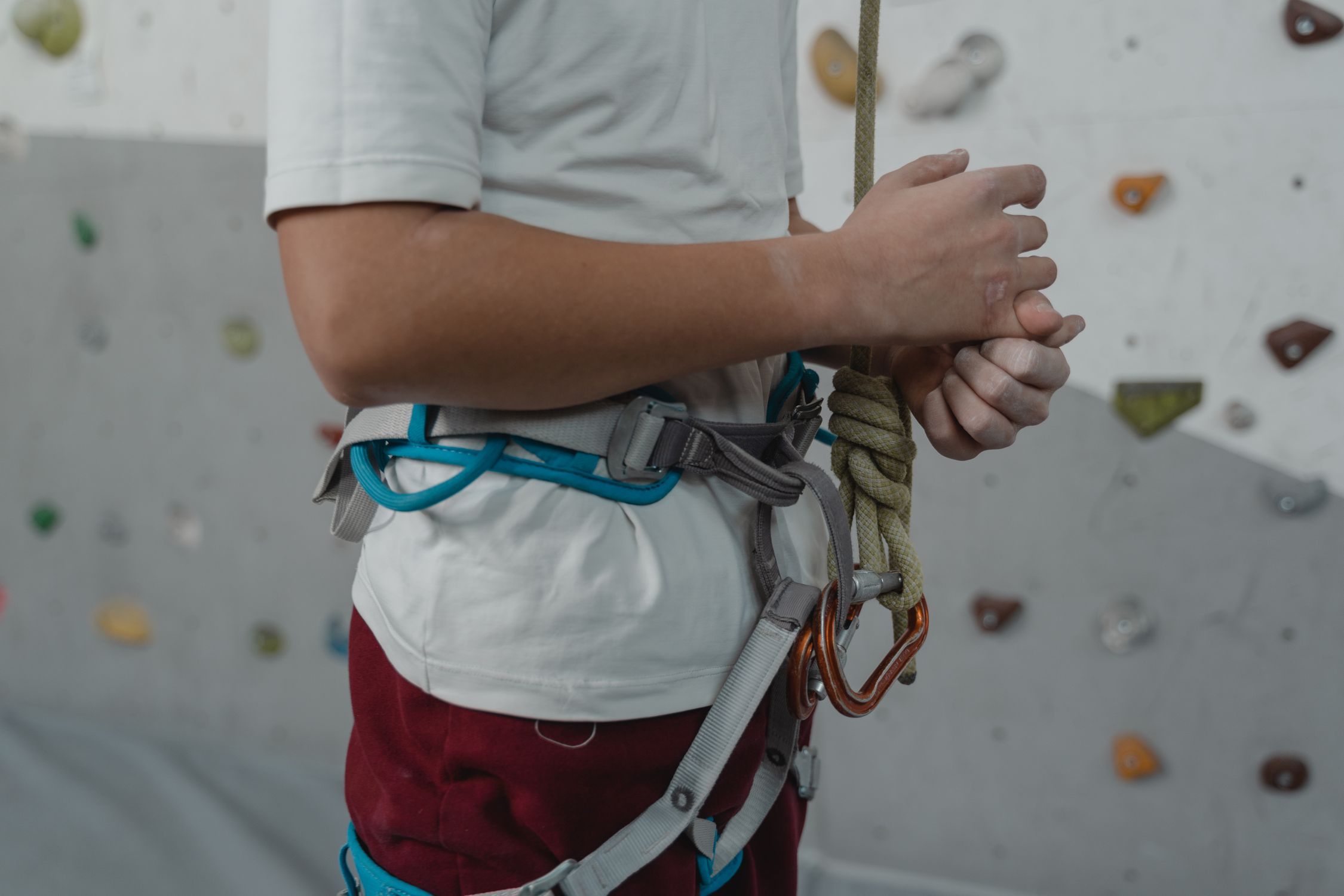 Person Wearing Rock Climbing Gears · Free Stock Photo
