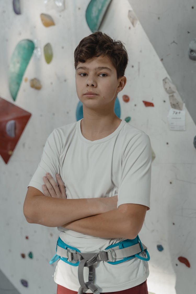 Boy In White Shirt Looking Confident