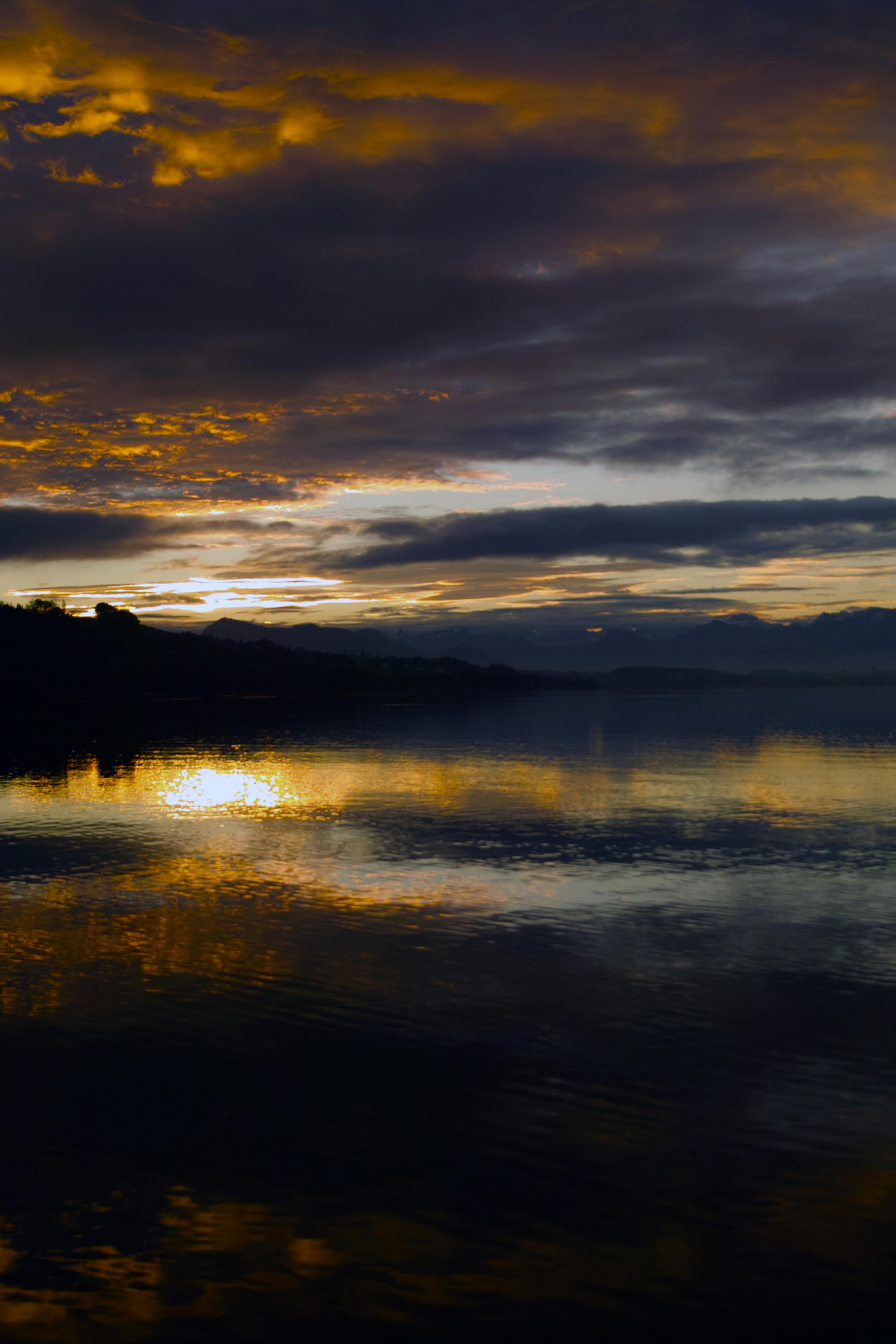 Free stock photo of dramatic sky, golden, lake