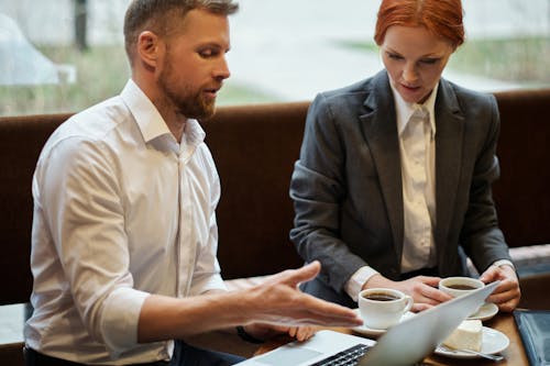 Man and Woman in a Meeting